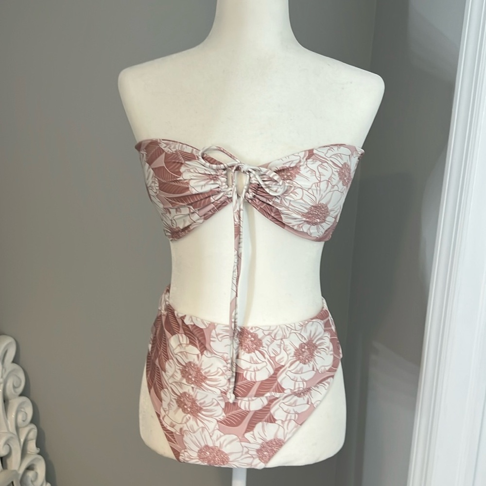 Citrine Swim Set Penny Top XL & Ruby Bottom L Magnolia NWOT